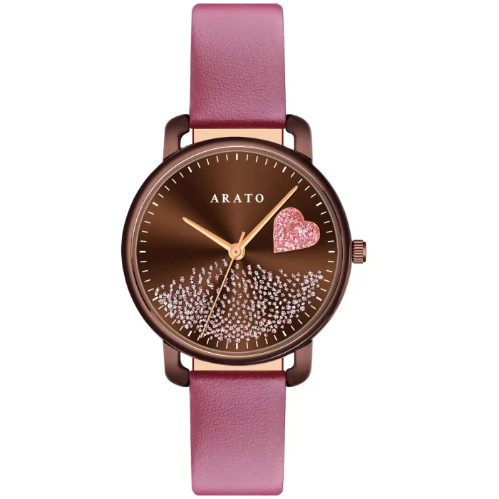 Women's Brown Dial Round Watch