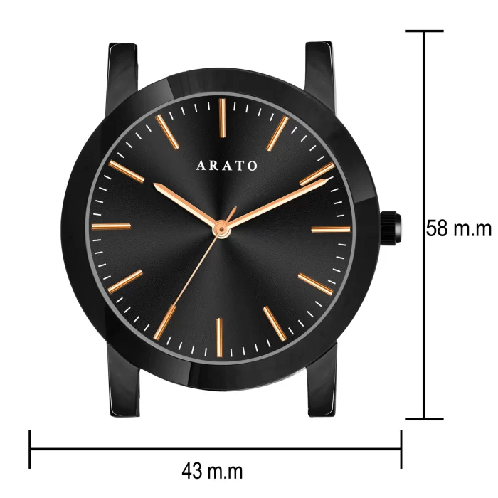 Men's Black Minimal Watch