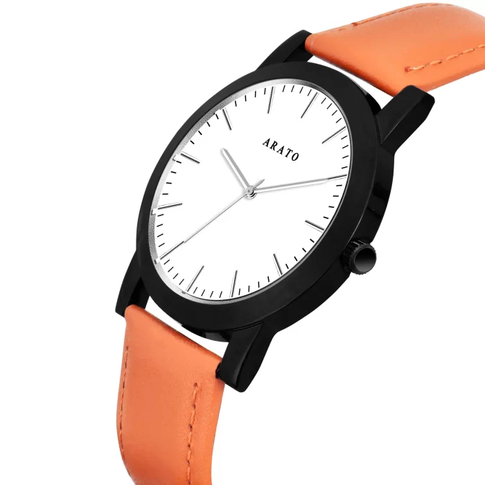 Men's Black & White Minimal Watch