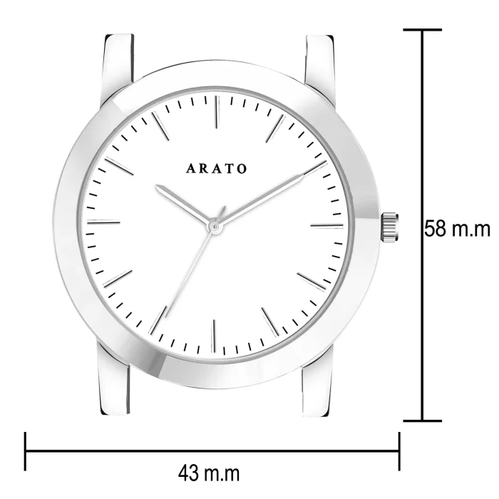 Men's White Minimal Watch