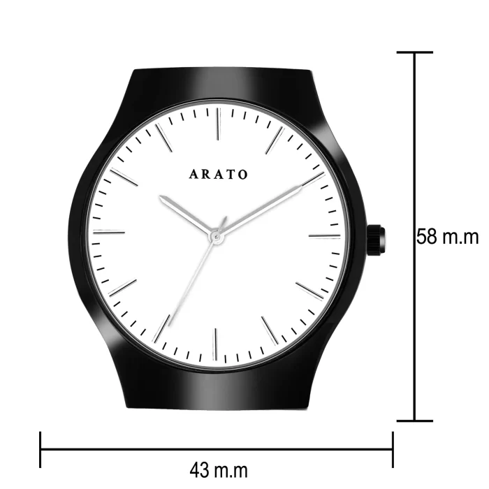 Men's Black and White Classic Watch